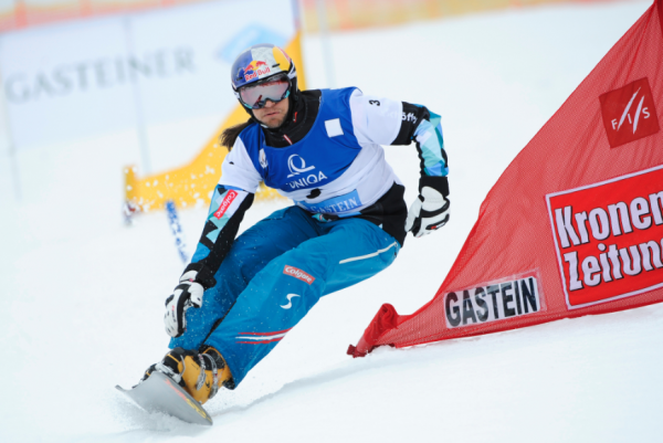 Sigi Grabner riding at the PSL FIS Snowboard World Cup - Bad Gastein AUT - Pic: FIS/Miha Matavz