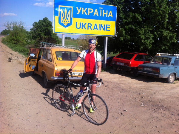 Sigi Grabner riding to Sochi - Ukraine - Pic: Private