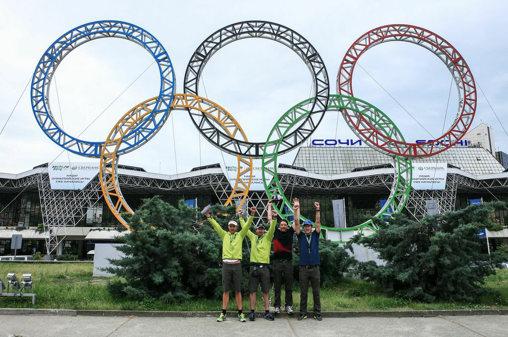 Finally! We are here - Sigi Grabner and friends riding to Sochi - Pic: Private