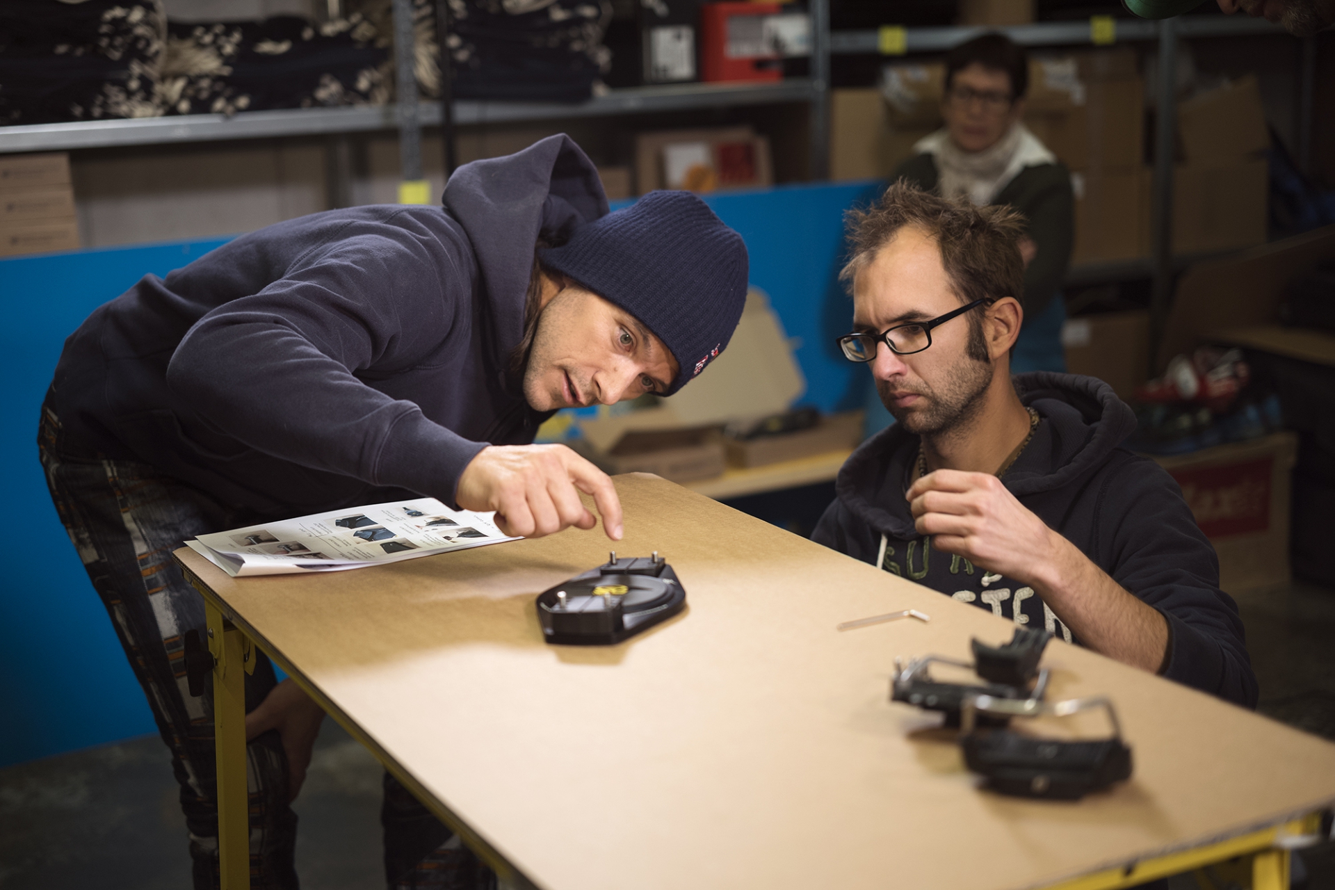 Sigi Grabner Founder of SG Snowboards Videoshoot backstage at SG SNOWBOARDS - Pic: Do Hoon Kim