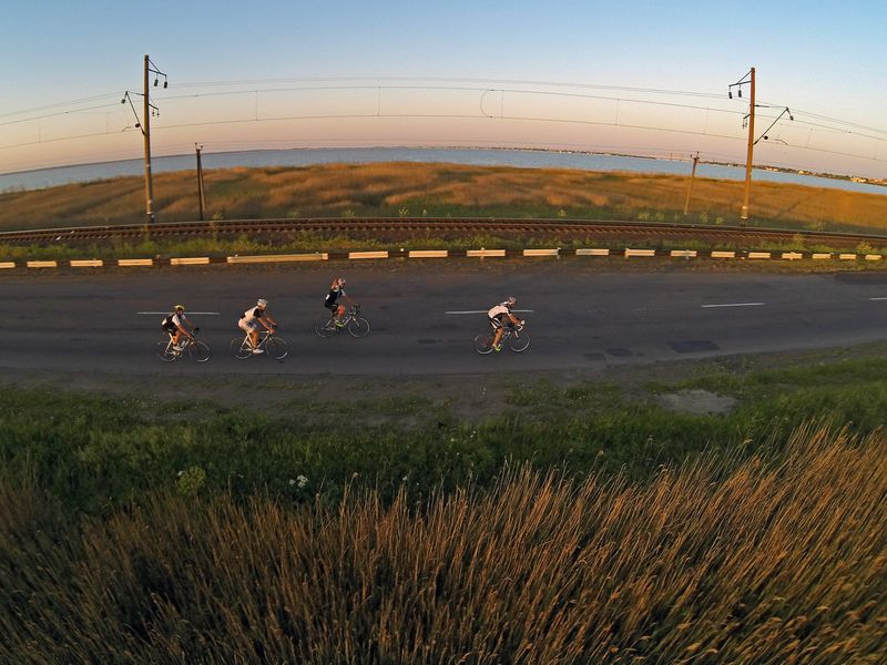 Sigi Grabner riding to Sochi with friends - Pic: Private